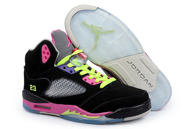 Air Jordan 5 Mens Shoes Black/Yellow/Red Online